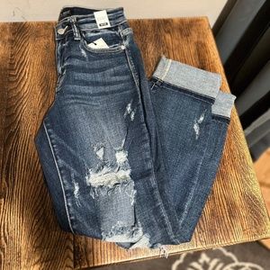 Judy Blue Berkley Destroyed Cuffed Boyfriend